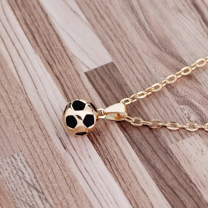 Football Link Chain Soccer Charm Necklace Pendant Gold Color Sport Ball Jewelry nowadaysfashion