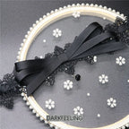 Bowknot Dark Girl Black Lace Choker Necklace Harajuku Punk Gothic Loli Cute Collar nowadaysfashion