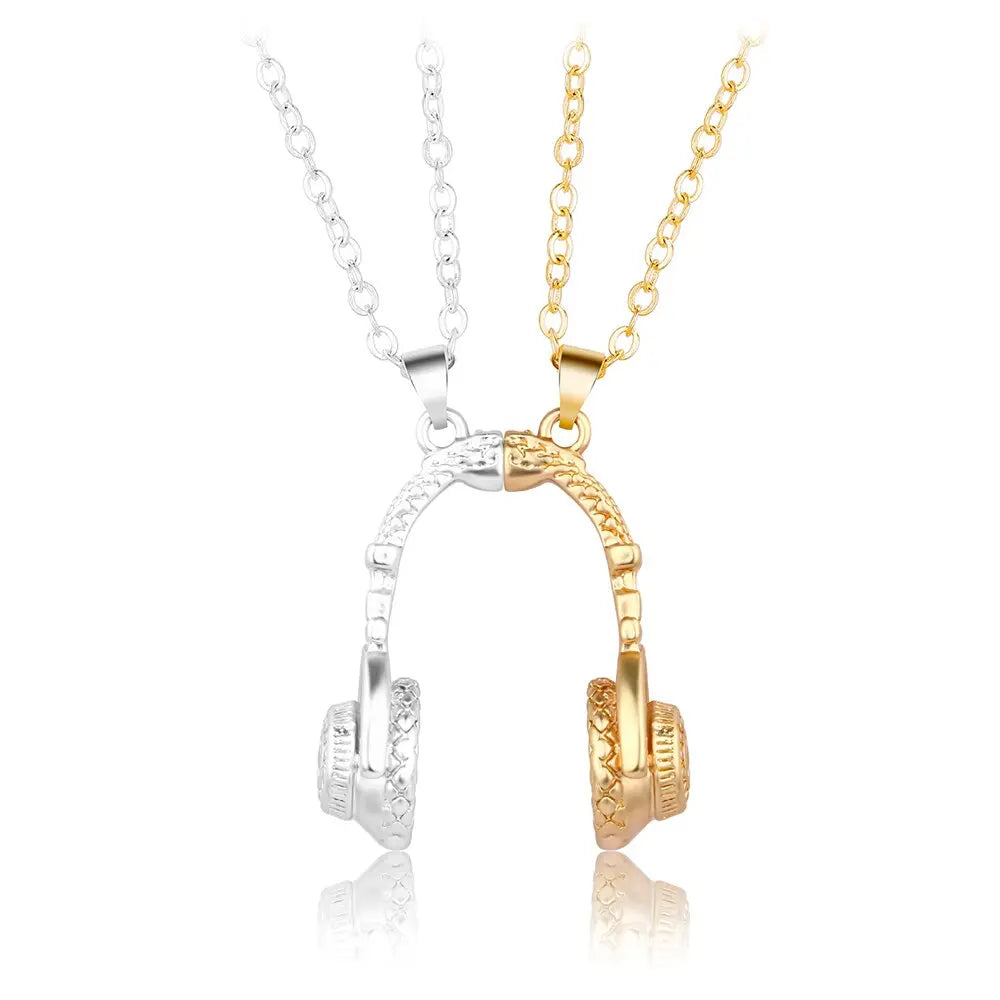 Headset Couple Necklace Magnet Necklaces Personalized Creative jewelry nowadaysfashion