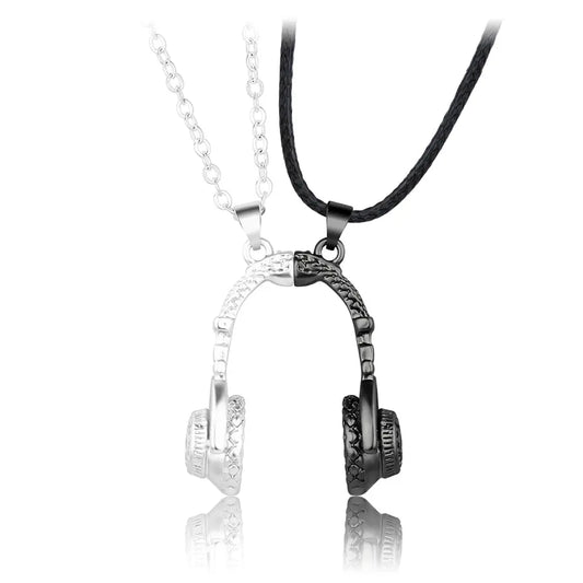 Headset Couple Necklace Magnet Necklaces Personalized Creative jewelry nowadaysfashion