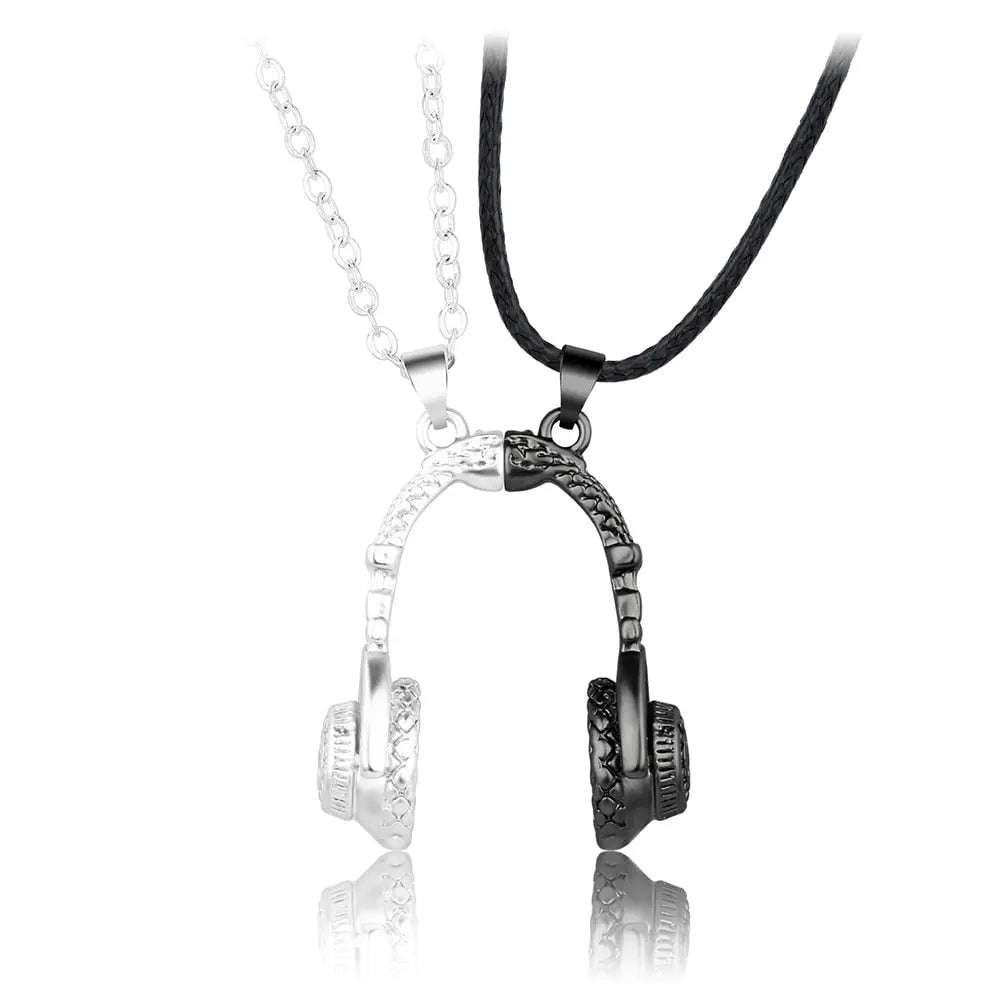 Headset Couple Necklace Magnet Necklaces Personalized Creative jewelry nowadaysfashion