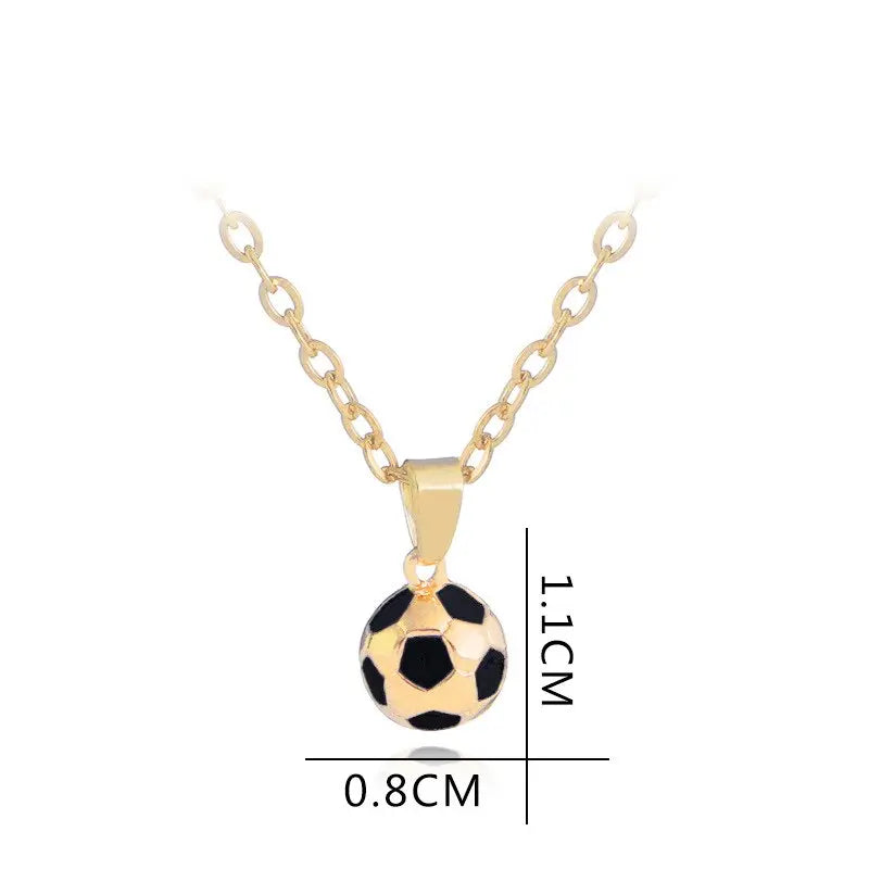 Football Link Chain Soccer Charm Necklace Pendant Gold Color Sport Ball Jewelry nowadaysfashion
