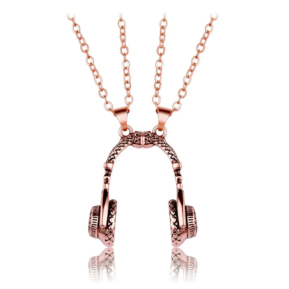 Headset Couple Necklace Magnet Necklaces Personalized Creative jewelry nowadaysfashion