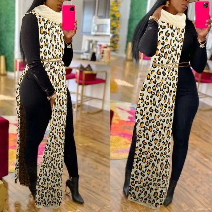 Knitted Side Split Sweater Dress Sleeveless Spring Clothes for Women Y2k Outfits Long Maxi Dresses nowadaysfashion