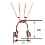 Headset Couple Necklace Magnet Necklaces Personalized Creative jewelry nowadaysfashion