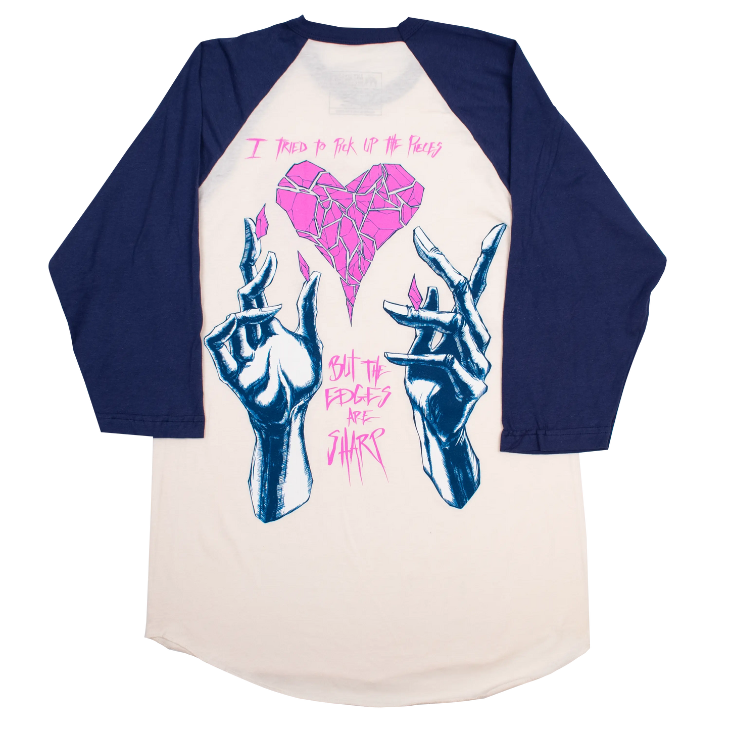 Sharp Edges 3/4 Sleeve T-Shirt Any Means Necessary Clothing