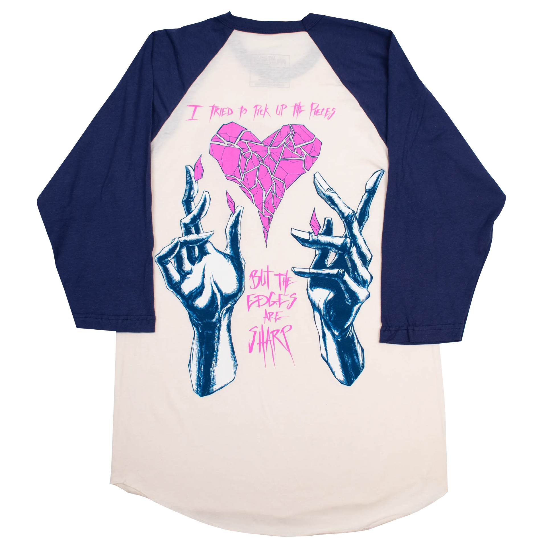 Sharp Edges 3/4 Sleeve T-Shirt Any Means Necessary Clothing