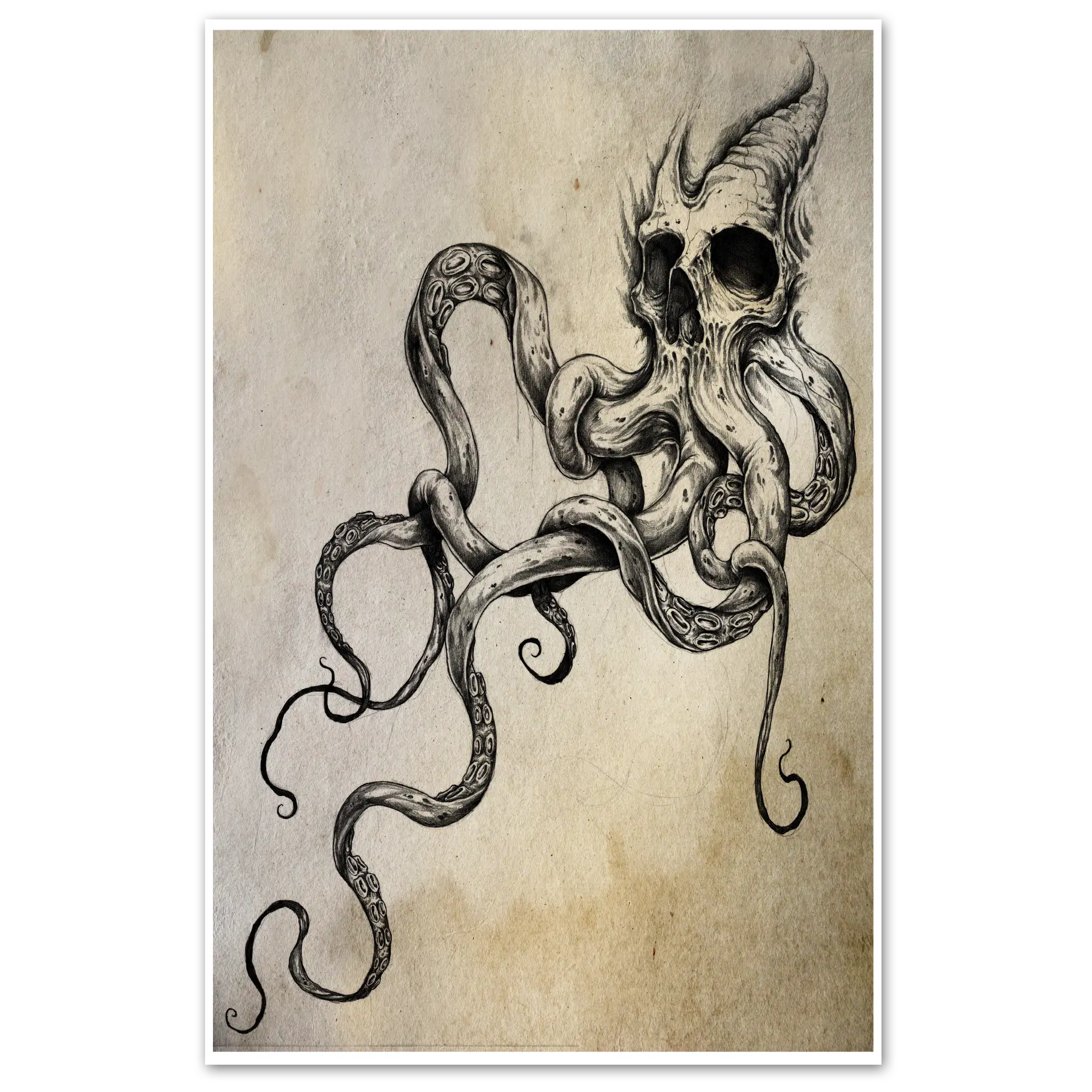 Skulltapus Tattoo Print Any Means Necessary Clothing
