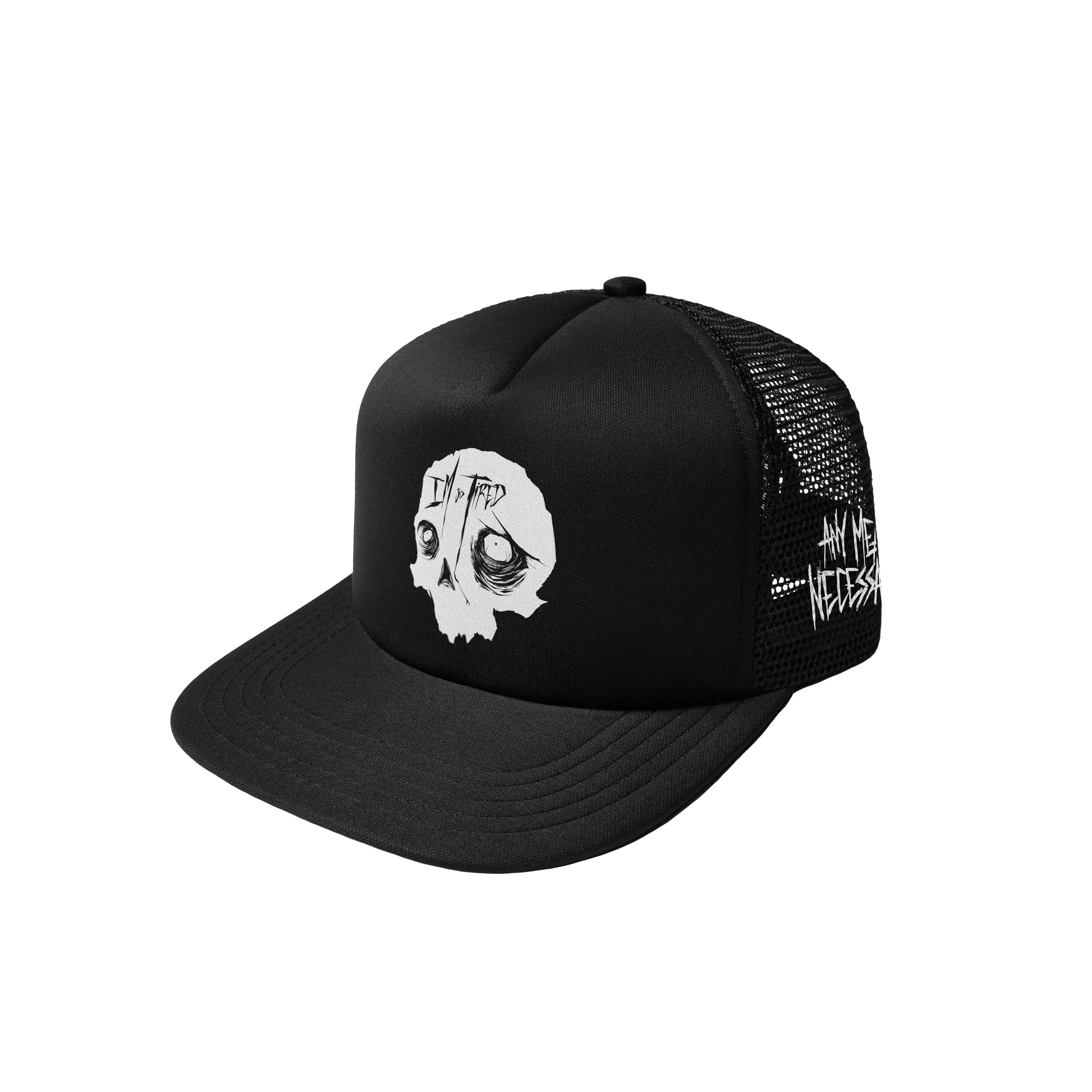So Tired Trucker Hat Black Any Means Necessary Clothing