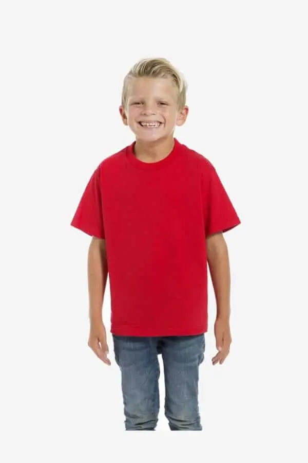 Kids' basic T-shirt by SpectraUSA in vibrant color, featuring a comfortable fit and classic design for everyday wear.