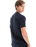 Navy men's Retro Ring-Spun Crew Neck T-Shirt by SpectraUSA, showcasing a classic fit and soft, durable fabric.