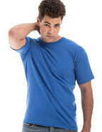Royal blue men's Retro Ring-Spun Crew Neck T-Shirt by SpectraUSA, showcasing the classic fit and soft fabric.