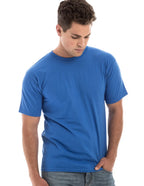 Men's royal blue Retro Ring-Spun Crew Neck T-Shirt by SpectraUSA, showcasing a classic fit and soft fabric.