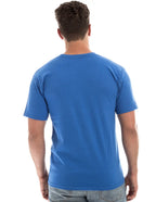 Men's royal blue Retro Ring-Spun Crew Neck T-Shirt by SpectraUSA, showcasing a classic fit and soft fabric.