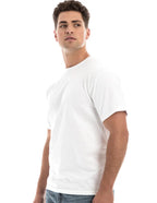 White men's Retro Ring-Spun Crew Neck T-Shirt by SpectraUSA, showcasing a classic fit and smooth fabric texture.