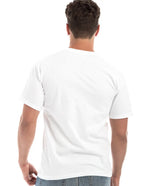 White men's Retro Ring-Spun Crew Neck T-Shirt by SpectraUSA, showcasing a classic fit and soft fabric.