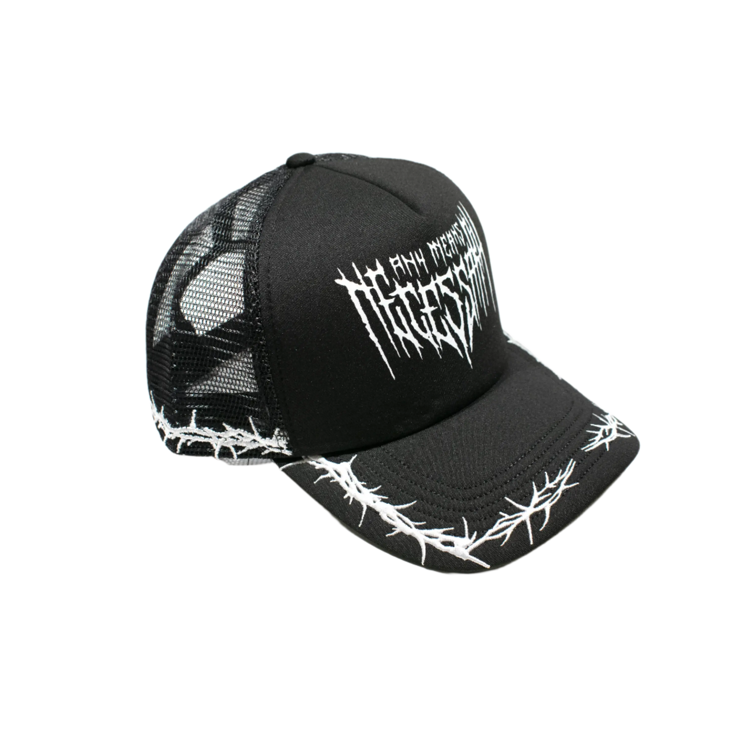 Thorns Trucker Hat Black Any Means Necessary Clothing