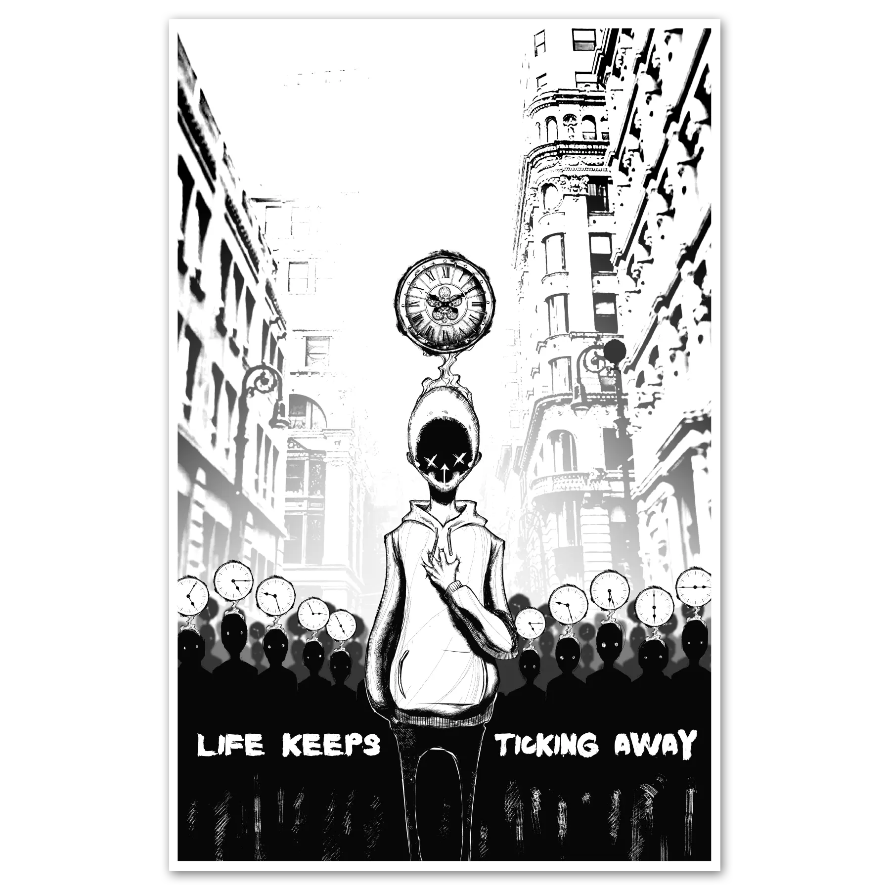 Ticking Away Print Any Means Necessary Clothing