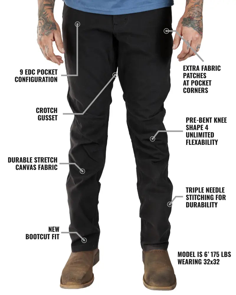 Trailblazer Boot Cut Pants - Black Off The Grid Surplus