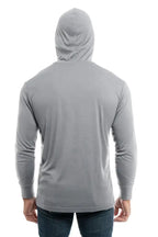 SpectraUSA UPF 50 performance long sleeve hoody with metal back design, ideal for sun protection and active wear.