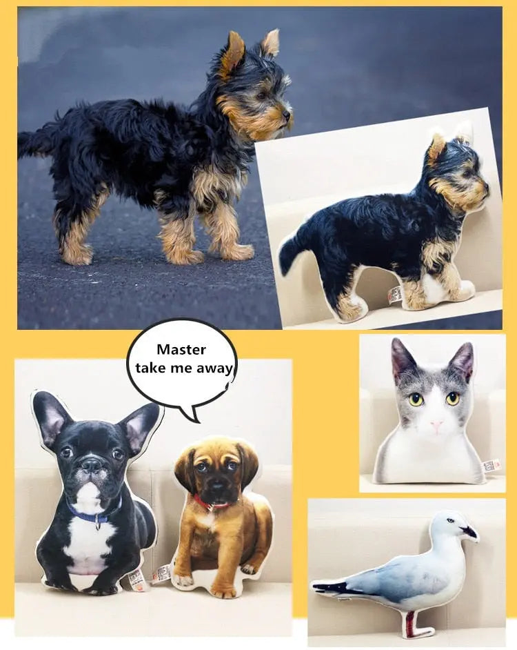 Photo customization DIY cushions Creative gift dogs pillow Plush Toys Dolls Stuffed Animal cushion Sofa Car Decorative nowadaysfashion