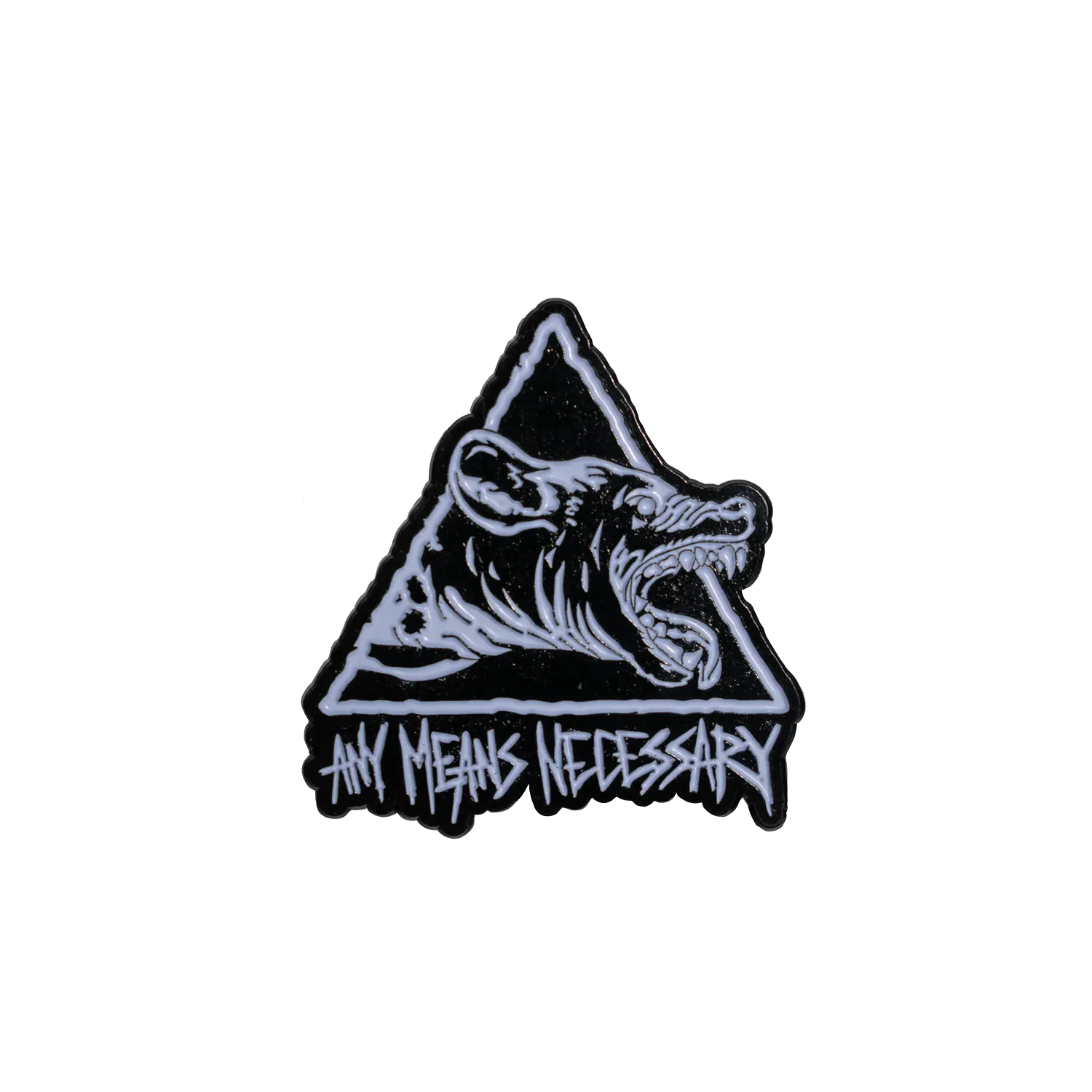 Vicious Hyena Enamel Pin Any Means Necessary Clothing
