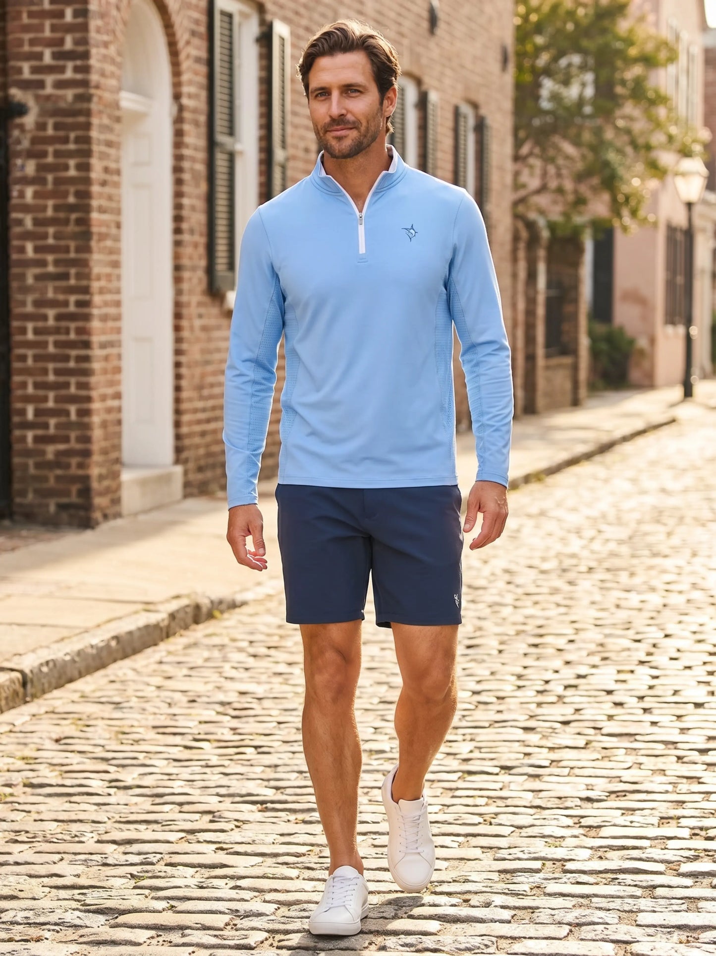 Monterey Performance Quarter Zip White Water Life