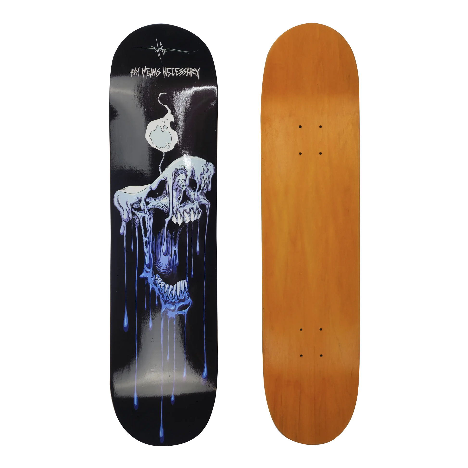 Wicked Out Skateboard Black Any Means Necessary Clothing