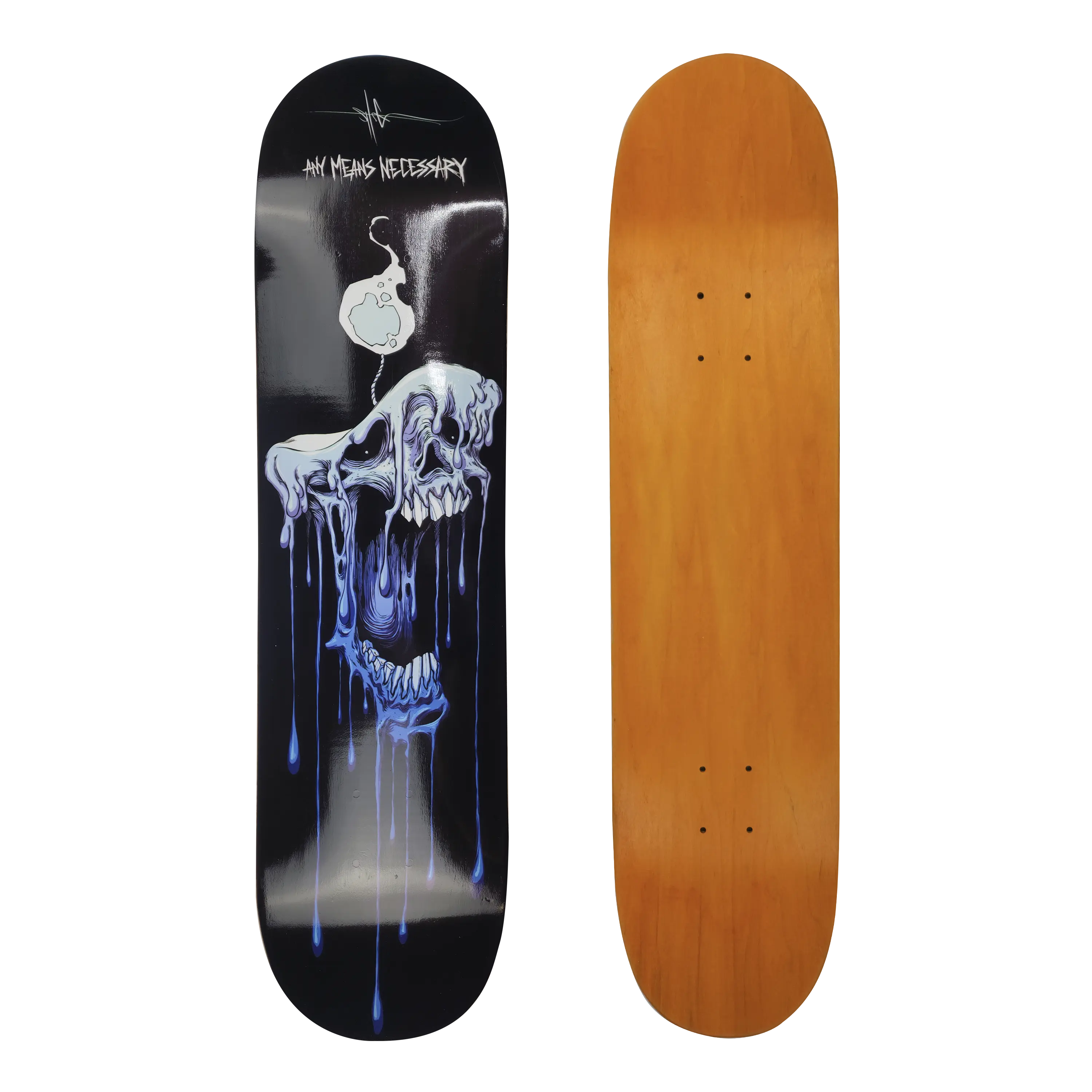 Wicked Out Skateboard Black Any Means Necessary Clothing