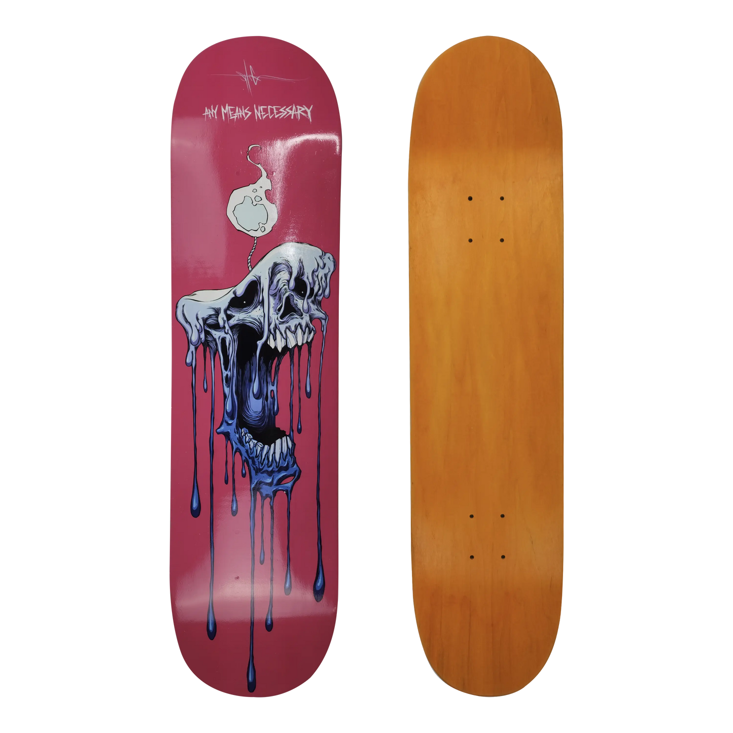 Wicked Out Skateboard Pink Any Means Necessary Clothing