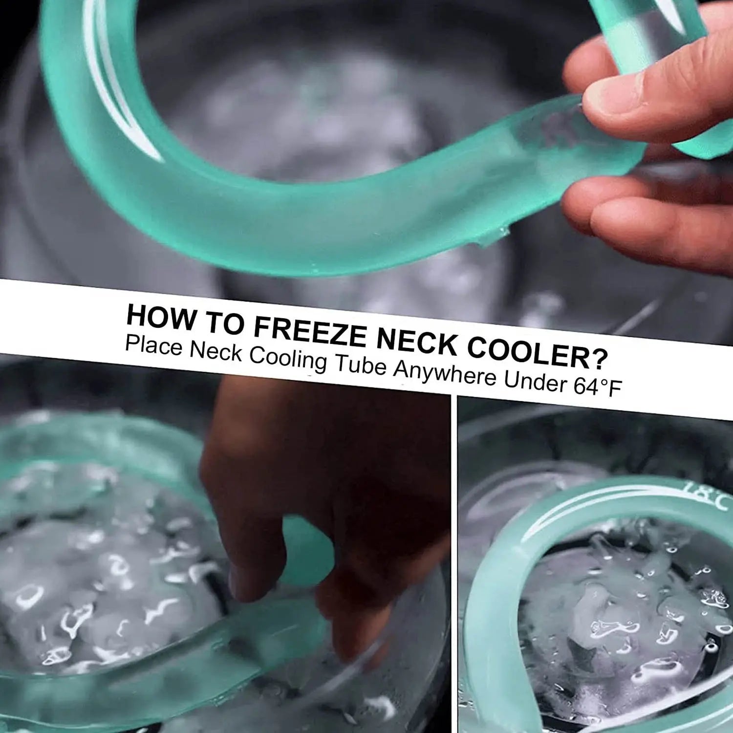 Ice Maker Cooling Tube Neck Wraps for Instant Cooling Relief Blade & Thread