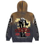 Abandon Full Zip Up Hoodie Black Any Means Necessary Clothing