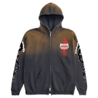 Abandon Full Zip Up Hoodie Black Any Means Necessary Clothing