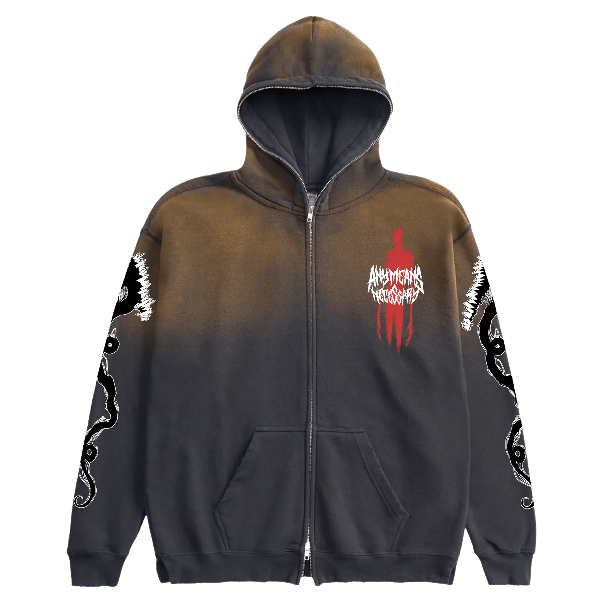 Abandon Full Zip Up Hoodie Black - Blade & Thread