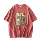 Abstract Pattern Tshirts Lady Cotton Green Summer Tees Lady Short Sleeve Streetwear Tops nowadaysfashion