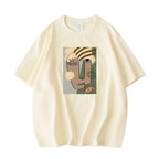 Abstract Pattern Tshirts Lady Cotton Green Summer Tees Lady Short Sleeve Streetwear Tops nowadaysfashion