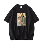 Abstract Pattern Tshirts Lady Cotton Green Summer Tees Lady Short Sleeve Streetwear Tops nowadaysfashion