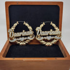 Acrylic Custom Name Necklace XO Hoop Earrings Set nowadaysfashion
