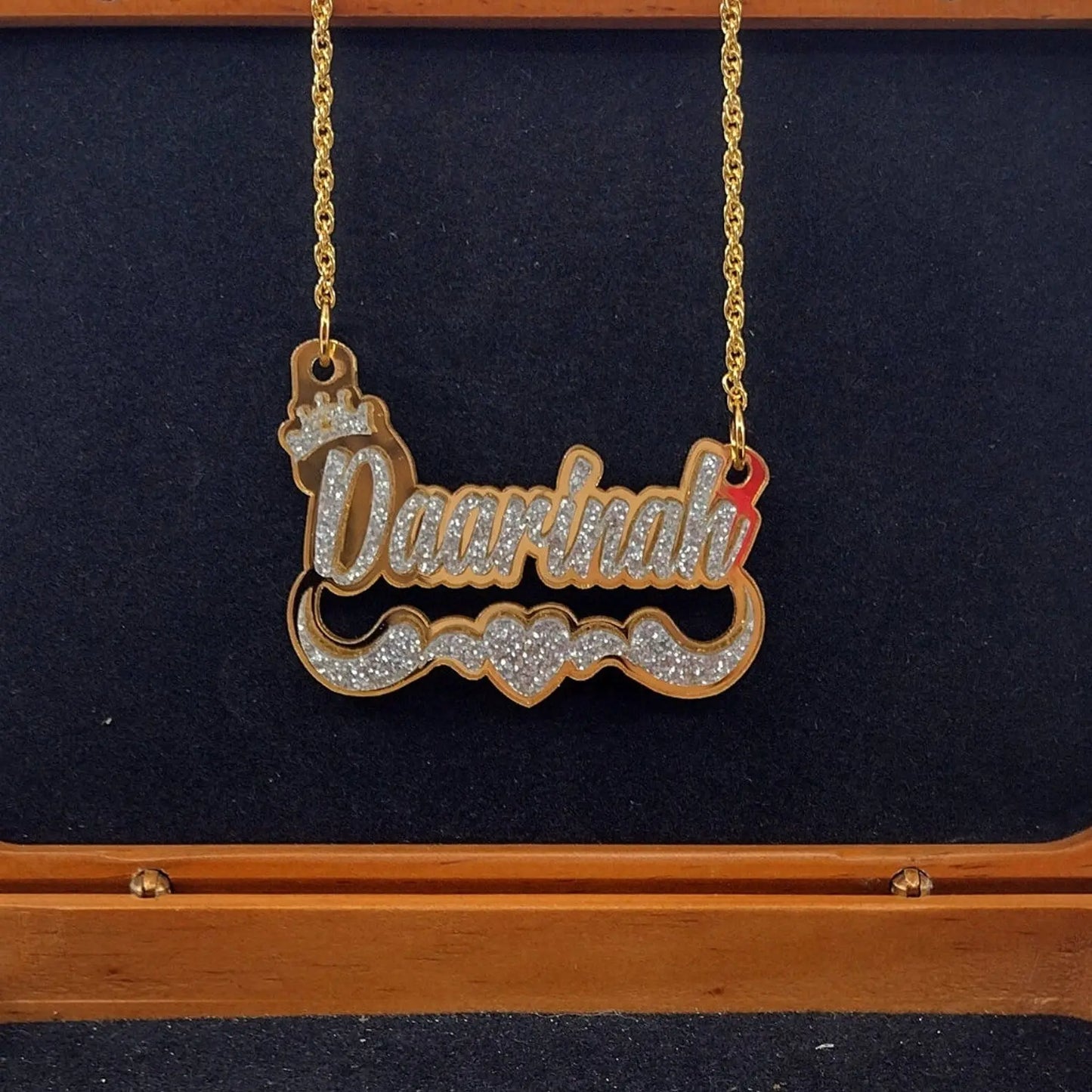 Acrylic Custom Name Necklace XO Hoop Earrings Set - Blade & Thread