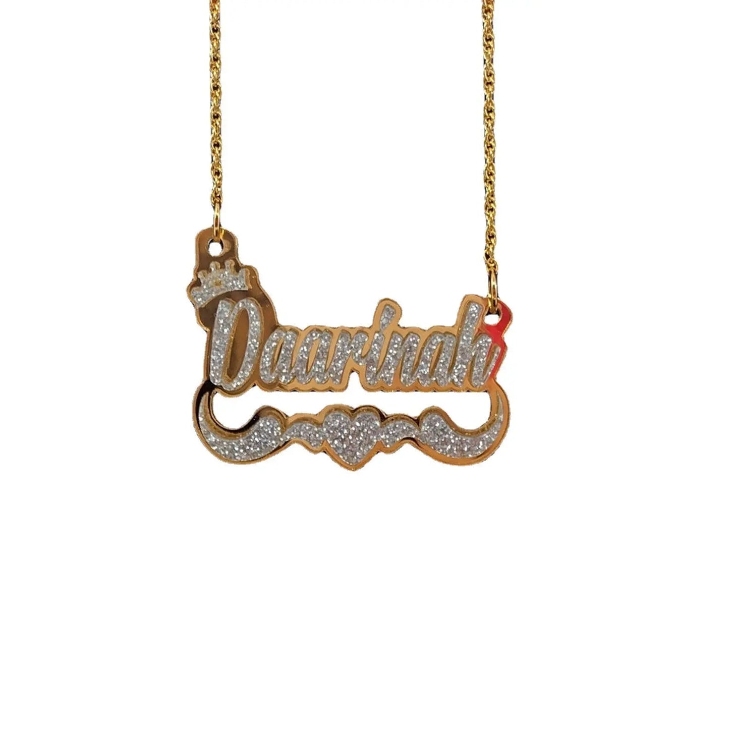 Acrylic Custom Name Necklace XO Hoop Earrings Set - Blade & Thread