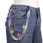 Acrylic pentagram macaron pants chain nowadaysfashion
