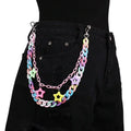 Acrylic pentagram macaron pants chain nowadaysfashion
