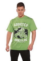 Addicted To Adrenaline Men's Bamboo Viscose/Organic Cotton Short Sleeve Graphic T-Shirt Spun Bamboo