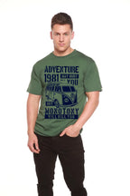 Adventure 1981 Men's Bamboo Viscose/Organic Cotton Short Sleeve Graphic T-Shirt Spun Bamboo
