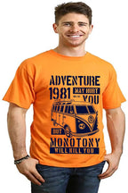 Adventure 1981 Men's Bamboo Viscose/Organic Cotton Short Sleeve Graphic T-Shirt Spun Bamboo