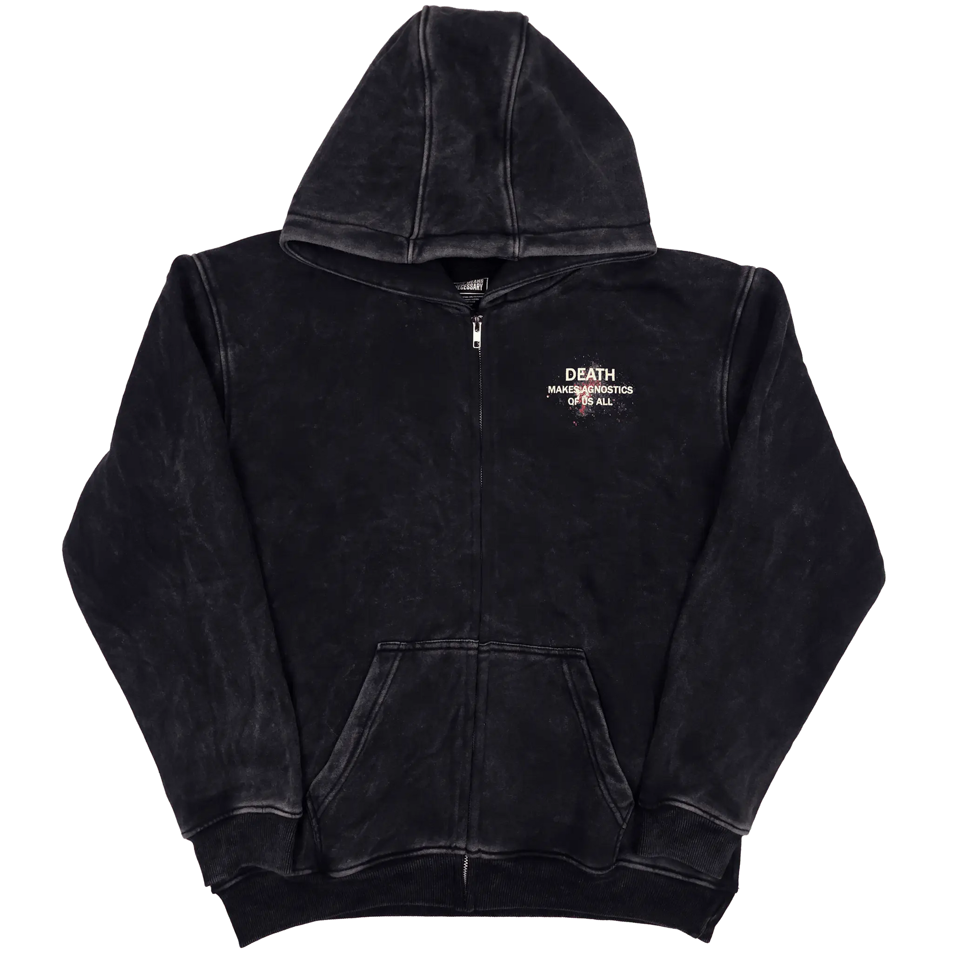 Agnostic Zip Up Hoodie Black - Blade & Thread