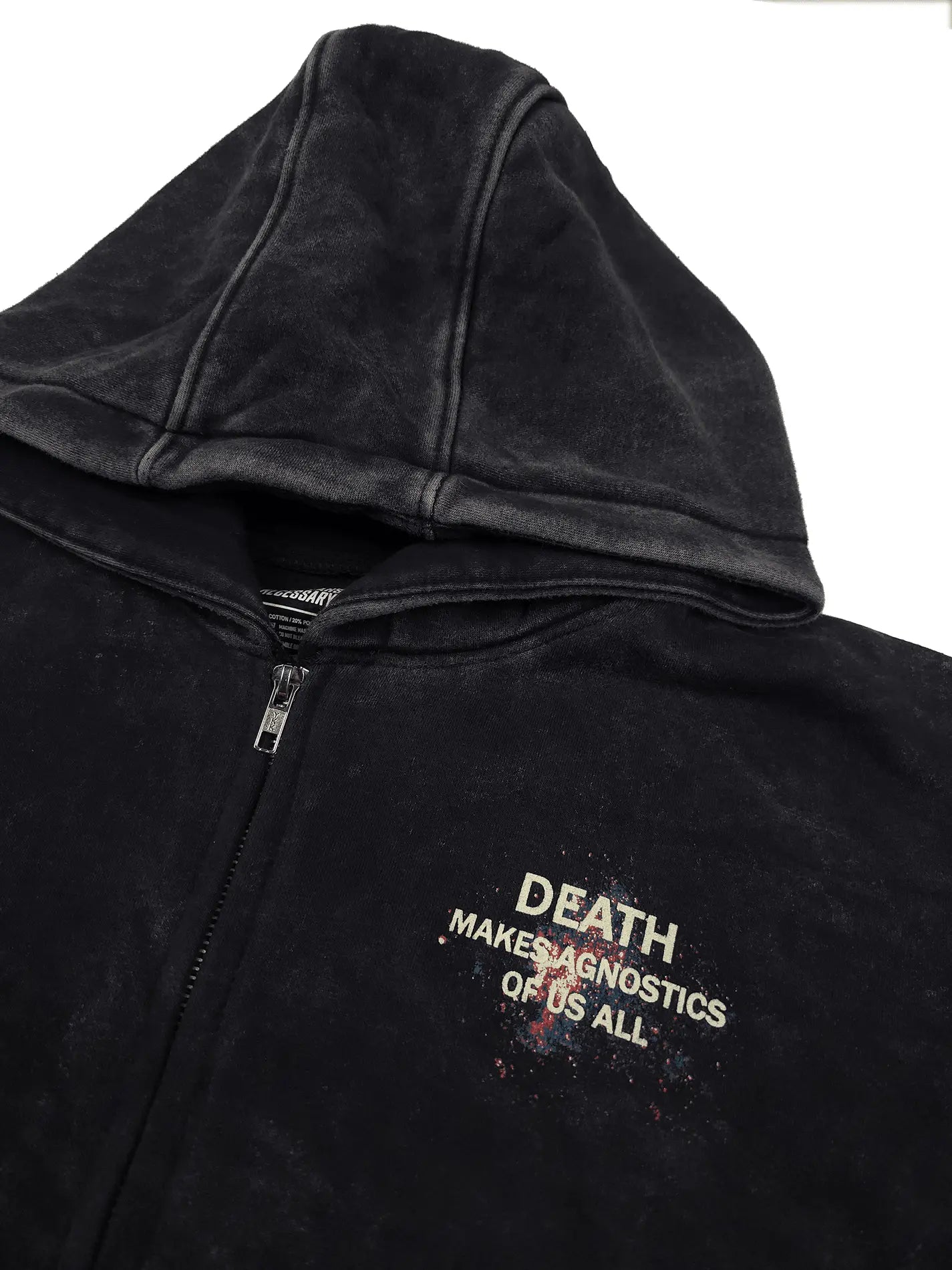 Agnostic Zip Up Hoodie Black - Blade & Thread