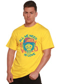 All We Need is Love Men's Bamboo Viscose/Organic Cotton Short Sleeve Graphic T-Shirt Spun Bamboo