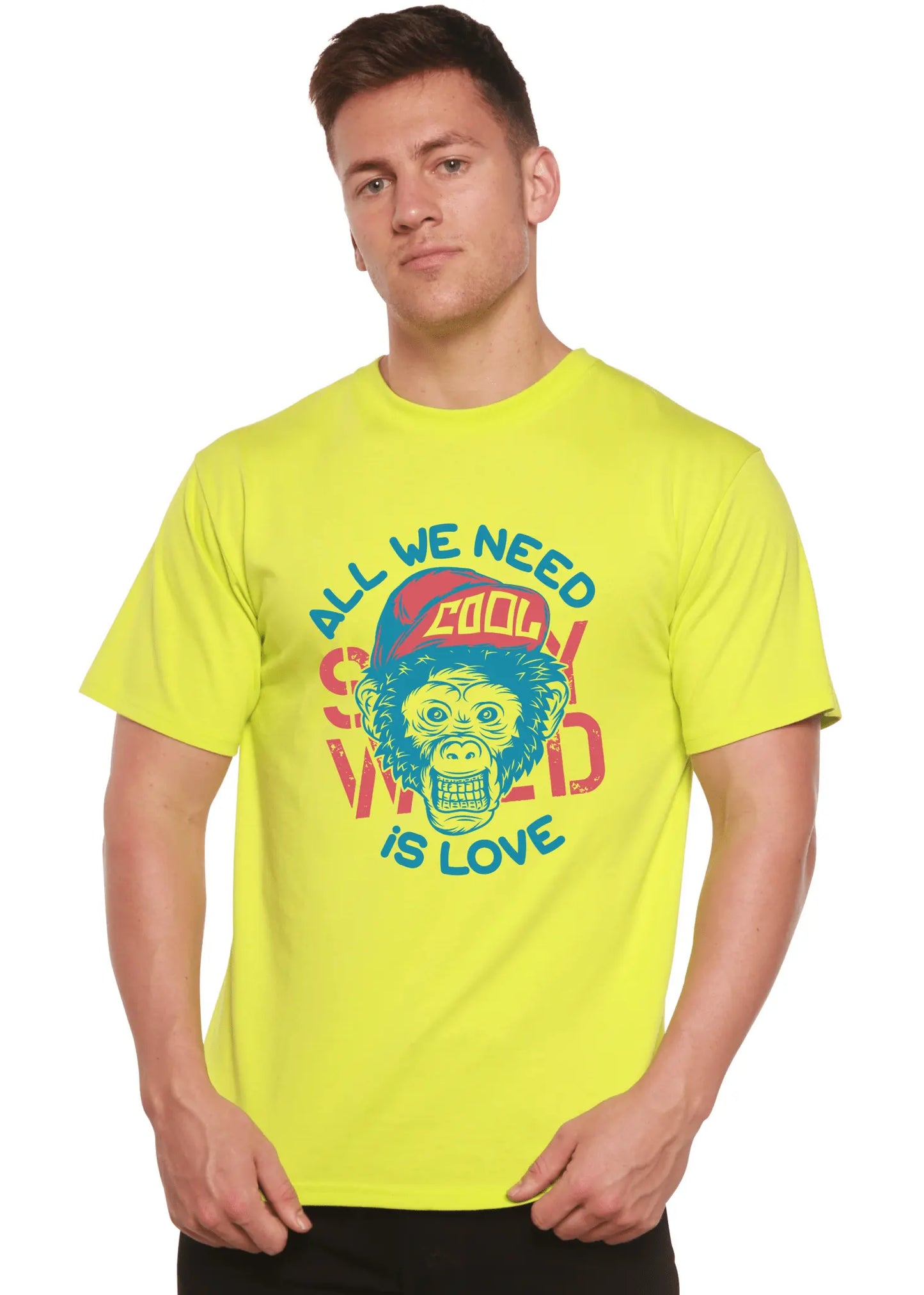 All We Need is Love Men's Bamboo Viscose/Organic Cotton Short Sleeve Graphic T-Shirt - Blade & Thread