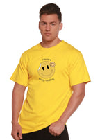 Always Keep Smiling Men's Bamboo Viscose/Organic Cotton Short Sleeve Graphic T-Shirt Spun Bamboo